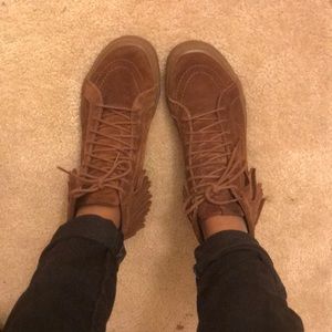Brown vans mocassins